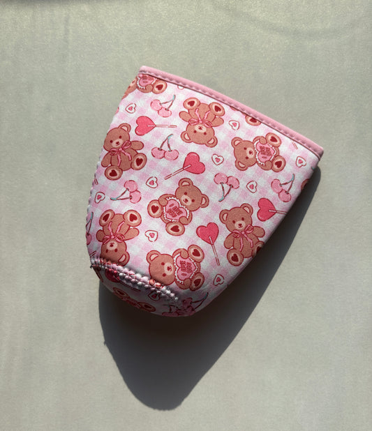 Cute Teddy Bear Cup Sleeve - Small